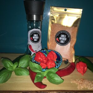 Chilli Infused Salt 160g & Grinder
